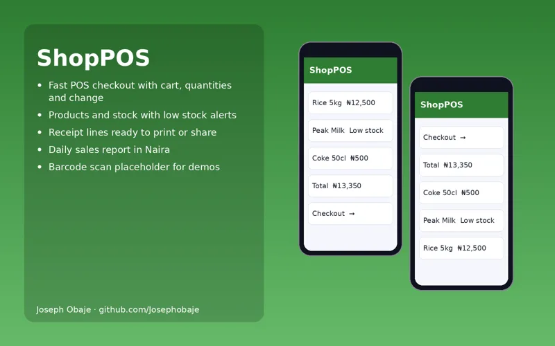 ShopPOS POS and Inventory App (Flutter) portfolio hero image